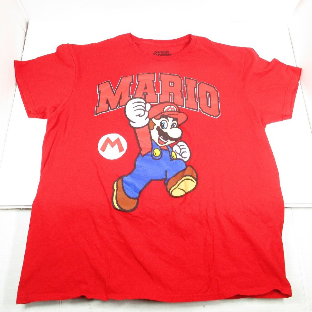 Nintendo Super Mario Youth T-shirt Short Sleeves Cotton MARIO Size L